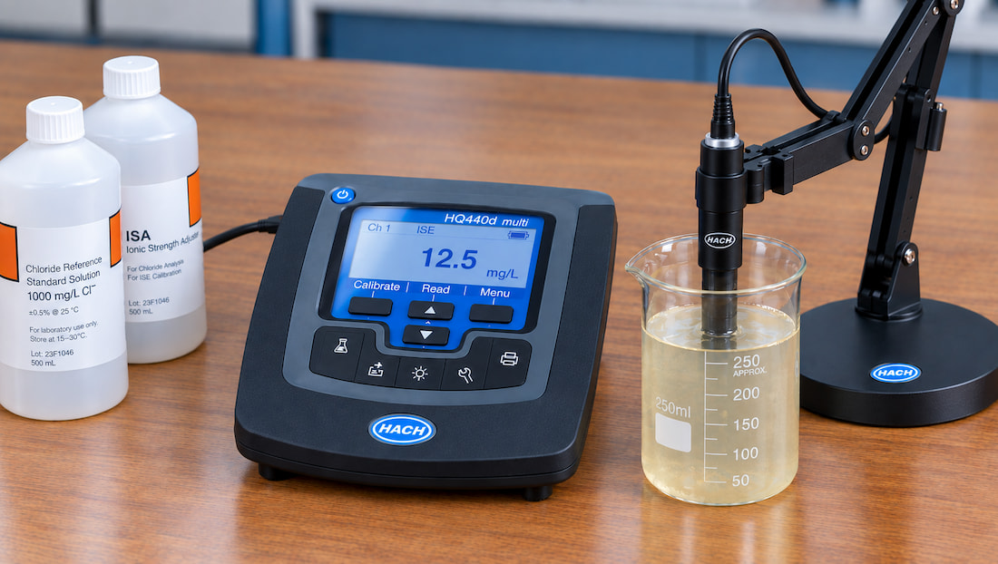 Measuring the chloride content of garnet