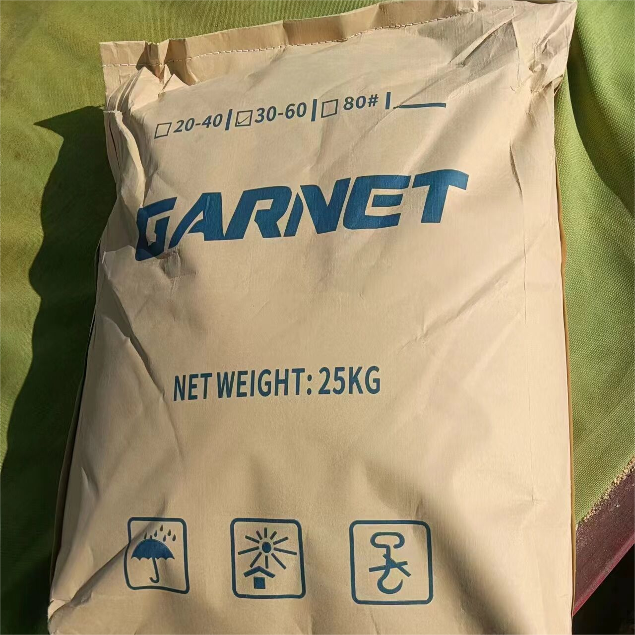 25kg paper bag packaging for waterjet garnet