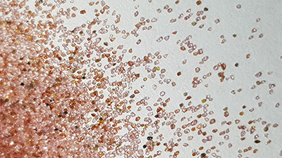 What precautions should be taken when sandblasting with garnet abrasives?