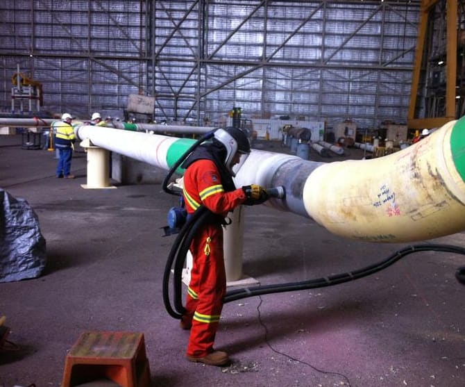Oil and gas pipeline coating preparation