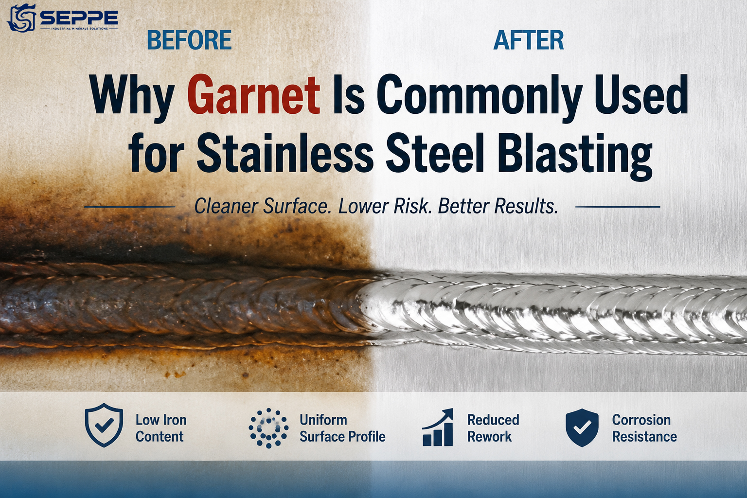Why Garnet Is Commonly Used for Stainless Steel Blasting